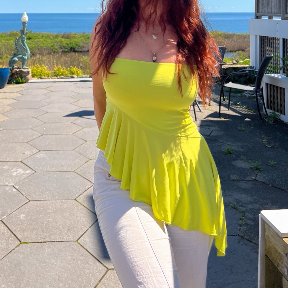 Chartreuse Asymmetrical Tank